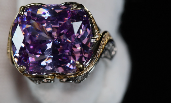 Womens Purple Diamond Ring