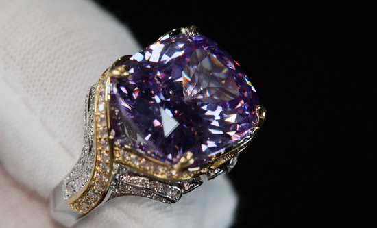 Purple Lab Diamond Ring