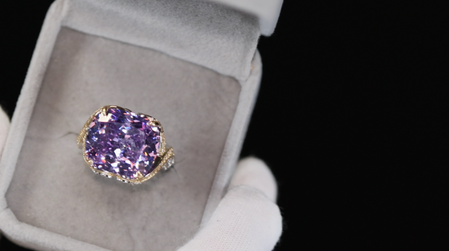 Purple Lab Diamond Ring