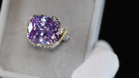 Purple Lab Diamond Ring