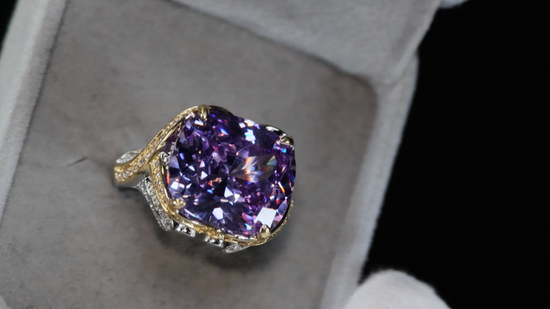 Purple Lab Diamond Ring