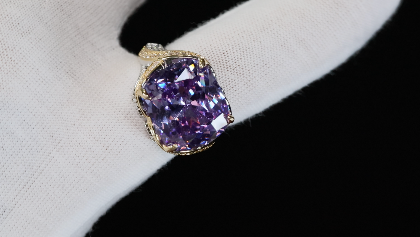 Purple Lab Diamond Ring