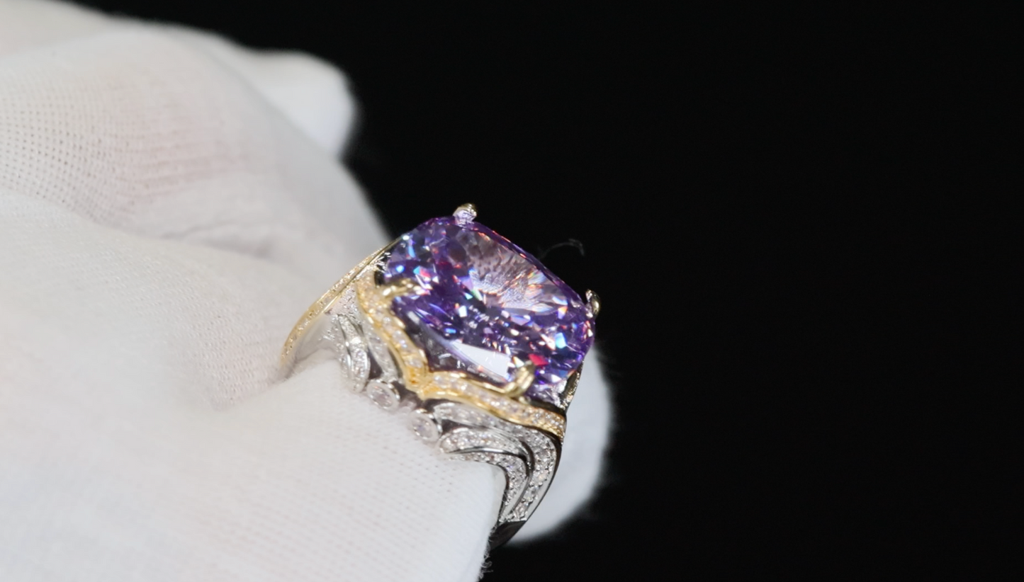 Purple Diamond Ring