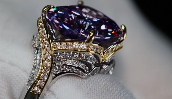 Purple Lab Diamond Ring