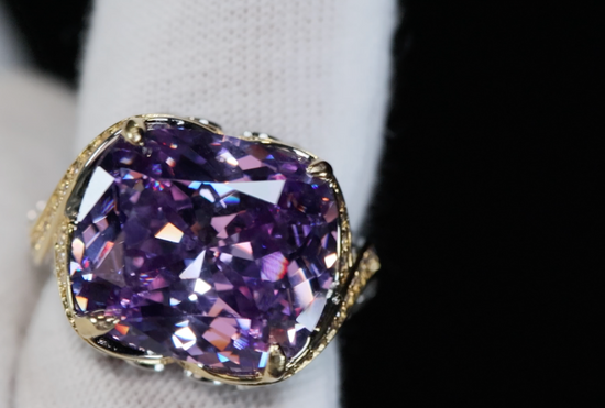 Purple Lab Diamond Ring