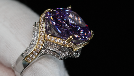 Mens Purple Diamond Ring