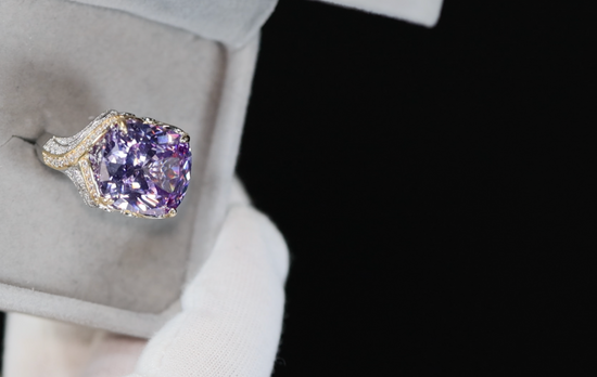 Womens Purple Diamond Ring