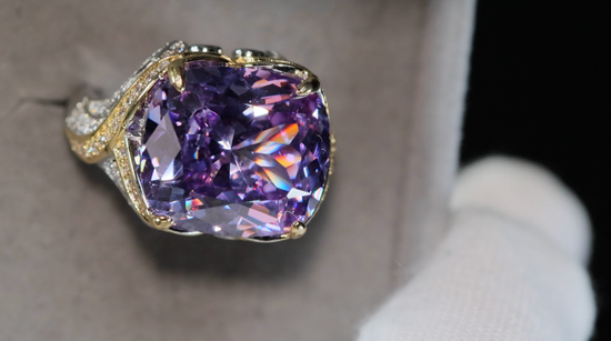 Mens Purple Diamond Ring