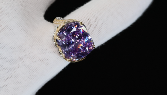 Purple Lab Grown Diamond Ring