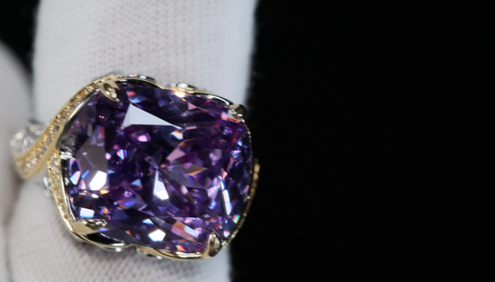 Purple Lab Diamond Ring