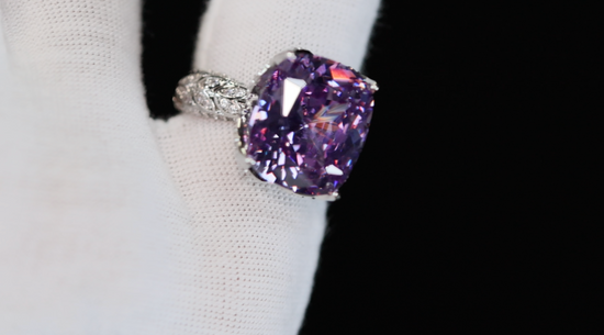 Womens Large Purple Diamond Ring | Womens Big Purple Diamond Ring