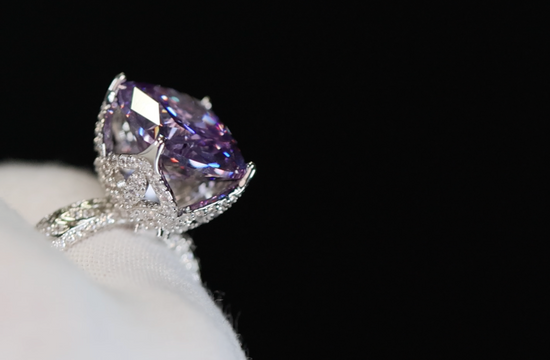 Womens Large Purple Diamond Ring | Womens Big Purple Diamond Ring