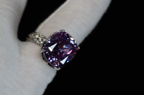 Womens Large Purple Diamond Ring | Womens Big Purple Diamond Ring