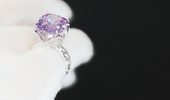 Womens Large Purple Diamond Ring | Womens Big Purple Diamond Ring