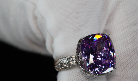 Womens Large Purple Diamond Ring | Womens Big Purple Diamond Ring