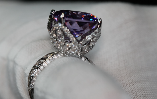 Womens Large Purple Diamond Ring | Womens Big Purple Diamond Ring