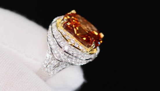 Mens Champagne Diamond Ring