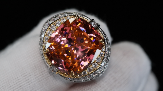 Big Peach Diamond Ring