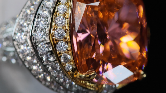 Big Peach Diamond Ring