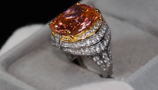 Big Peach Diamond Ring