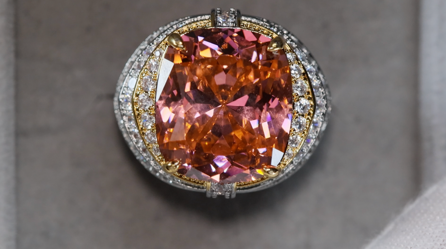 Big Peach Diamond Ring