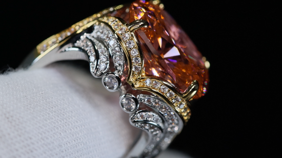 Mens Pink Diamond Ring