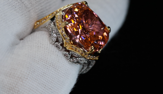 Pink Champagne Diamond Ring