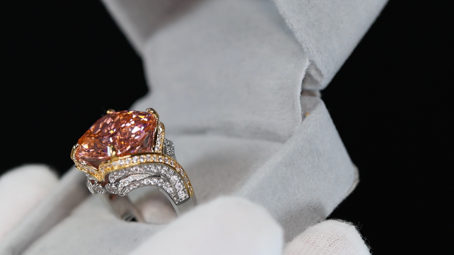 Pink Champagne Diamond Ring