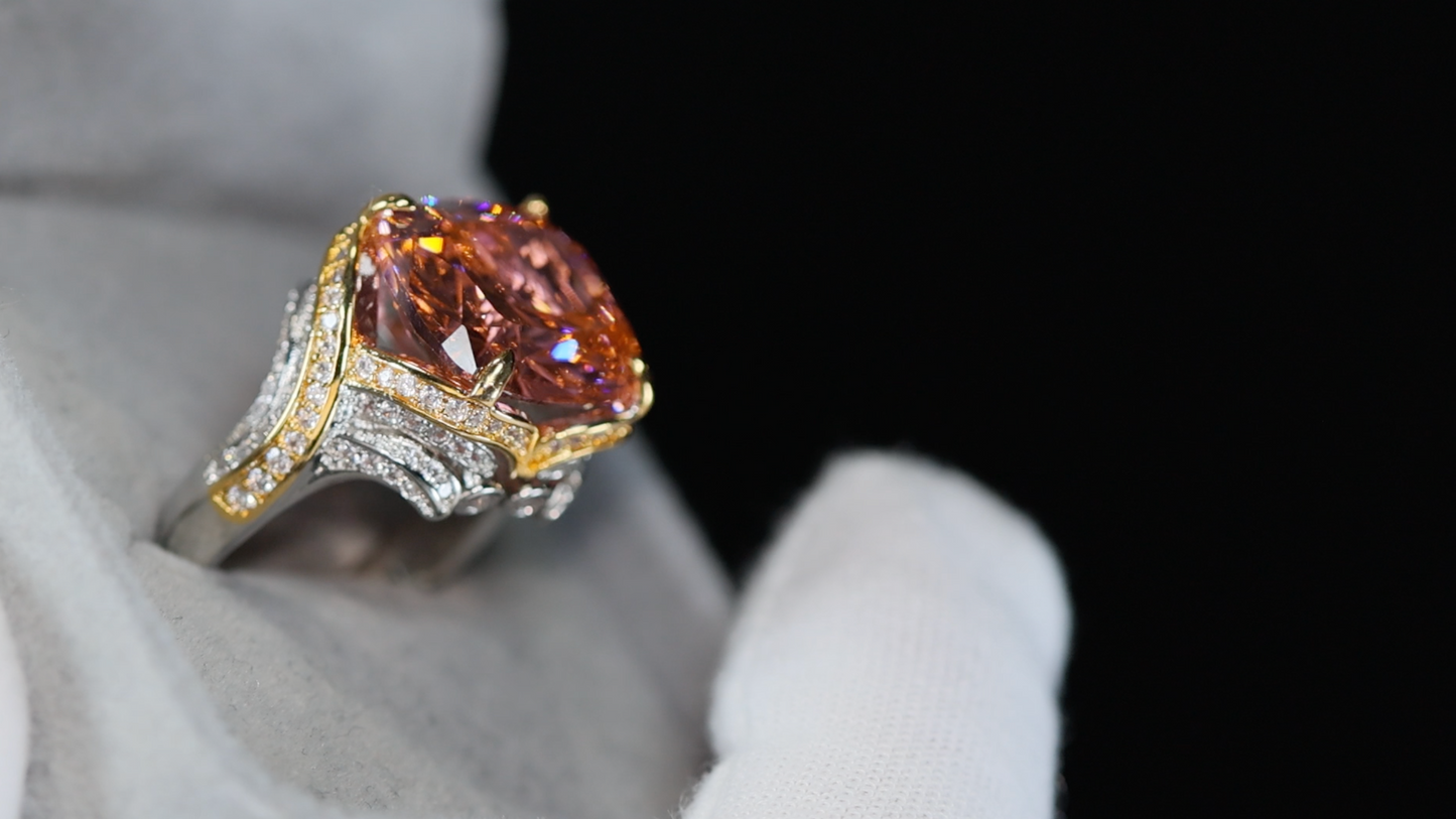 Pink Champagne Diamond Ring