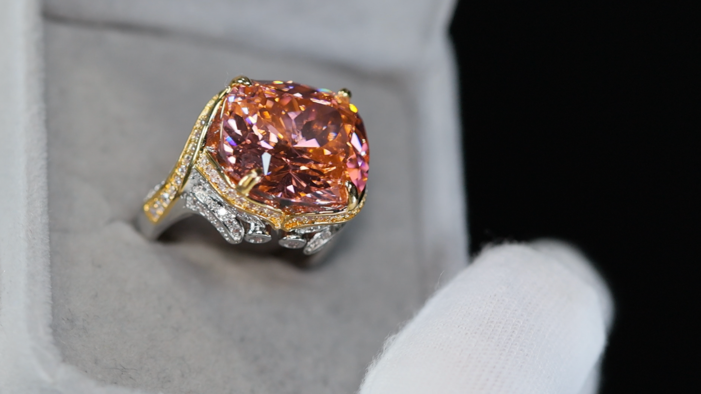 Pink Champagne Diamond Ring