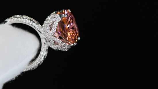 Womens Pink Diamond Ring