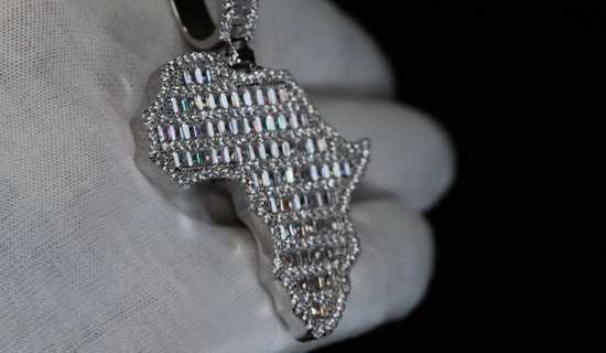 Baguette Diamond Africa Pendant