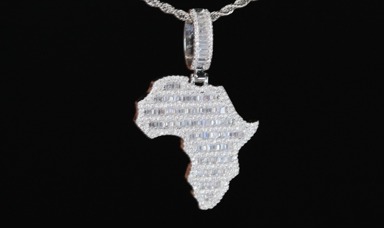 Baguette Diamond Africa Pendant