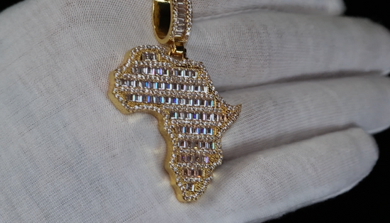 Baguette Diamond Africa Pendant