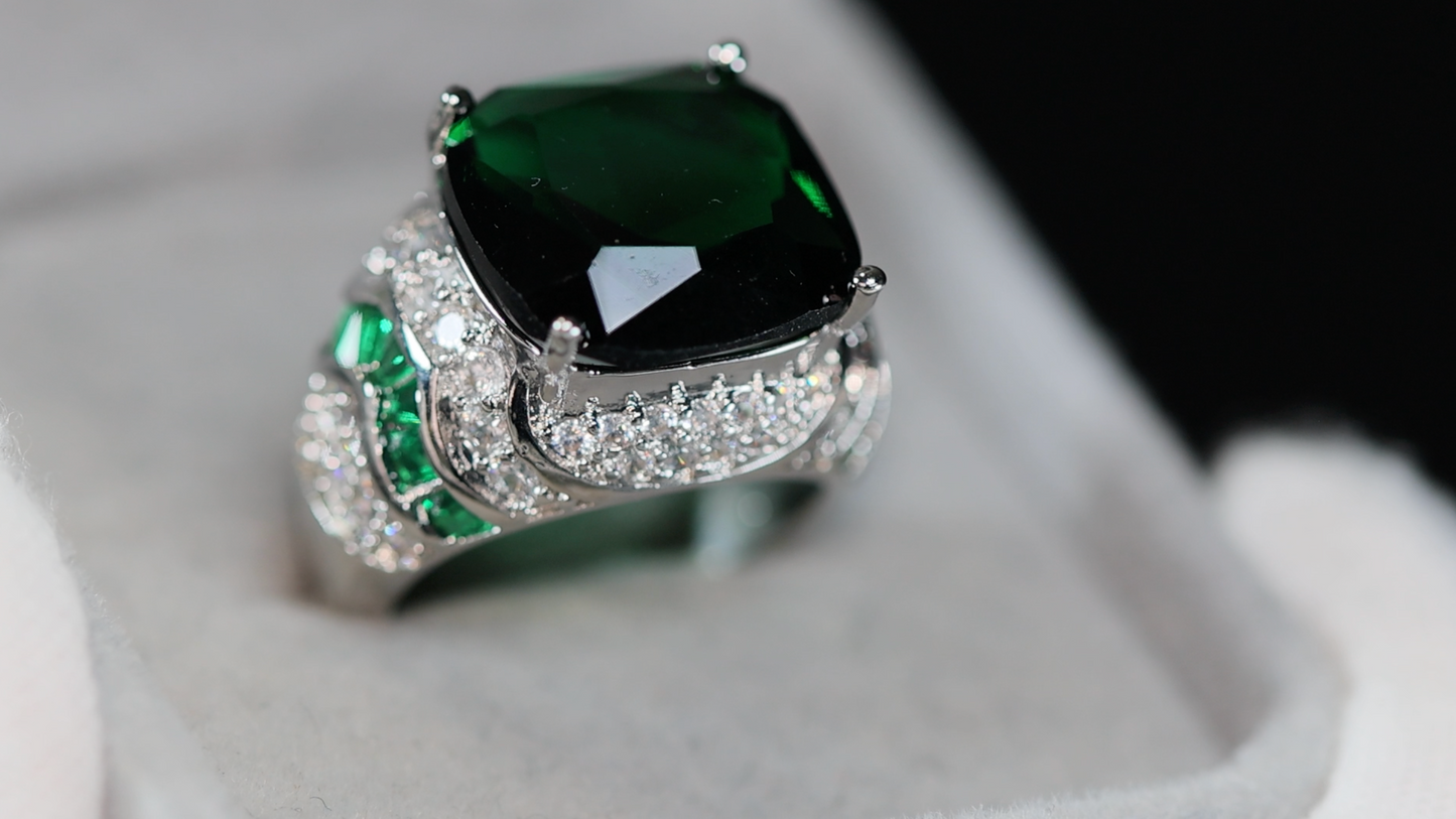 Green Diamond Ring