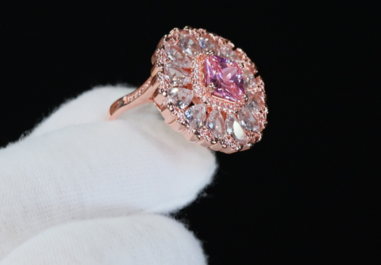 Rose Gold Pink Diamond Ring