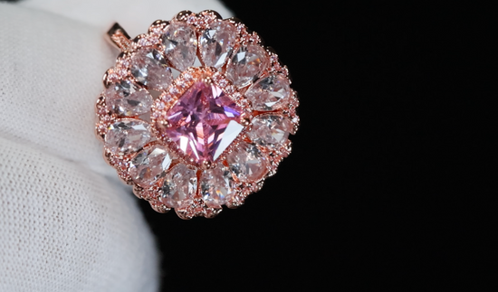 Rose Gold Pink Diamond Ring