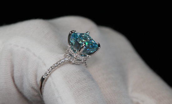 Blue Diamond Engagement Ring