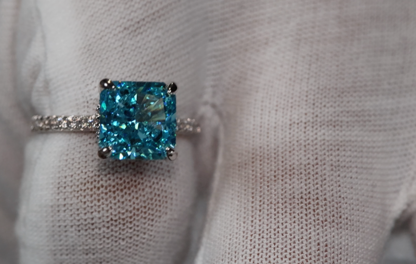 Blue Diamond Engagement Ring