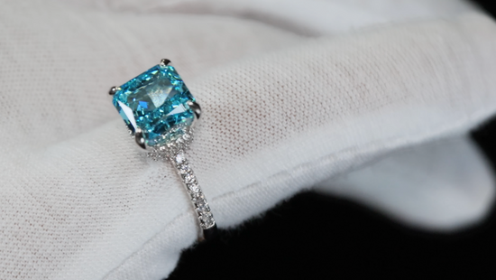 Blue Diamond Engagement Ring