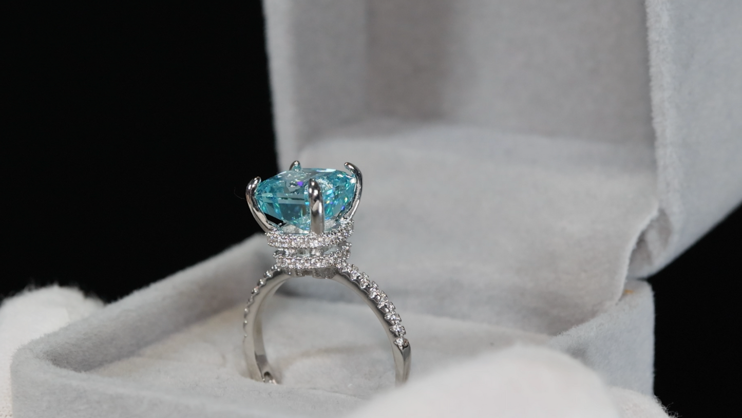 Blue Diamond Engagement Ring