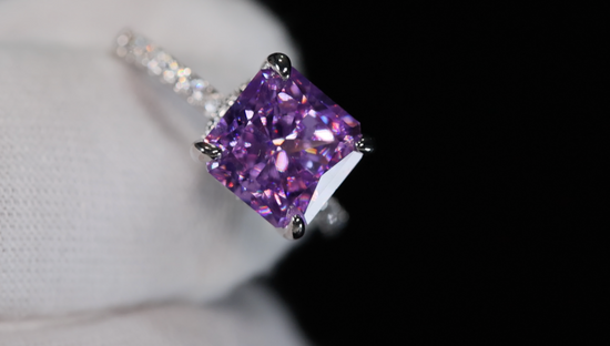 Purple Diamond Engagement Ring