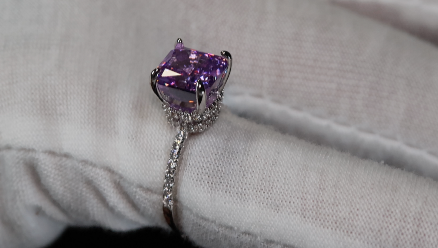 Purple Diamond Ring