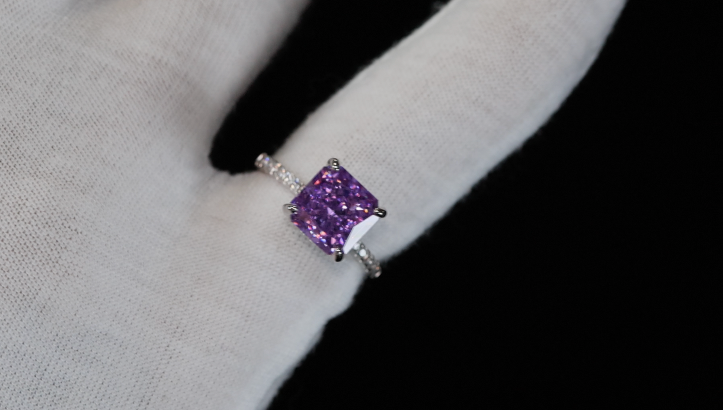 Purple Diamond Ring