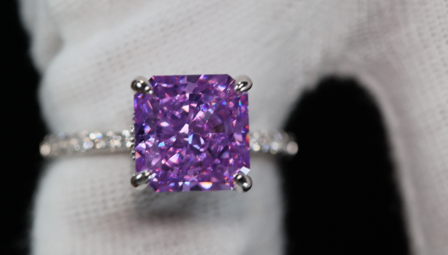 Purple Diamond Ring