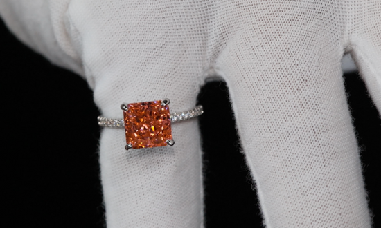 Peach Lab Diamond Ring