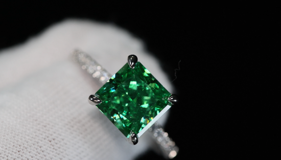 Womens Green Diamond Ring