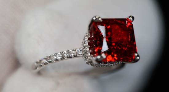 Red Lab Diamond Ring