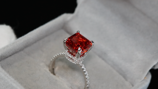 Red Lab Grown Diamond Ring