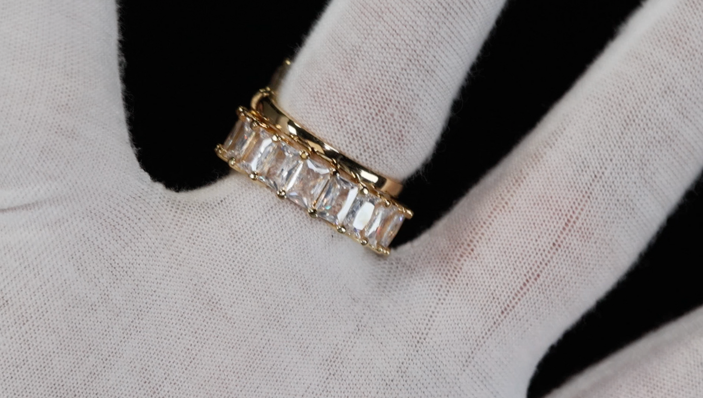 Womens Gold Diamond Eternity Ring